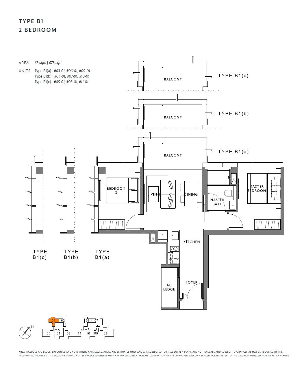 The Hyde 1 Bedroom Floor Plan 5